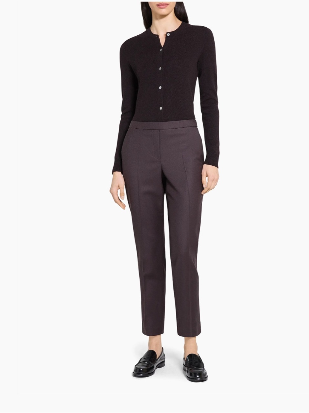 Theory Treeca Wool Crop Trousers Size 12